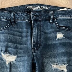 American Eagle Outfitters Blue Distressed Jeans
